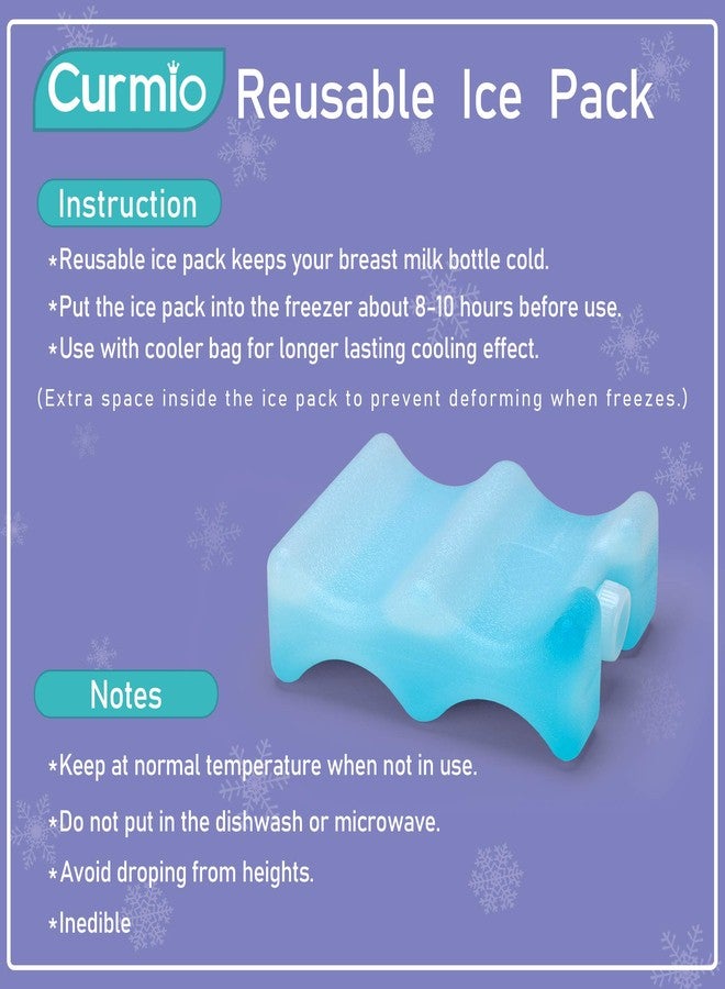 CURMIO Bottle Ice Pack for Breastmilk Storage Bag, Reusable Ice Pack for Breastfeeding Working Moms (Pack of 1) - Image 3